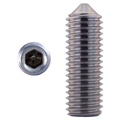 M8 x 30 DIN 914 Stainless Steel A2 Pointed Set Screws (2 pcs) – V2A