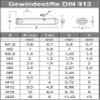 M16 x 25 DIN 913 Cone-Point Set Screws, Stainless Steel A2 (5 pcs) - V2A view 2