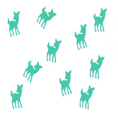 Miniblings 10x 22mm Smooth Turquoise Deer Iron-On Patches