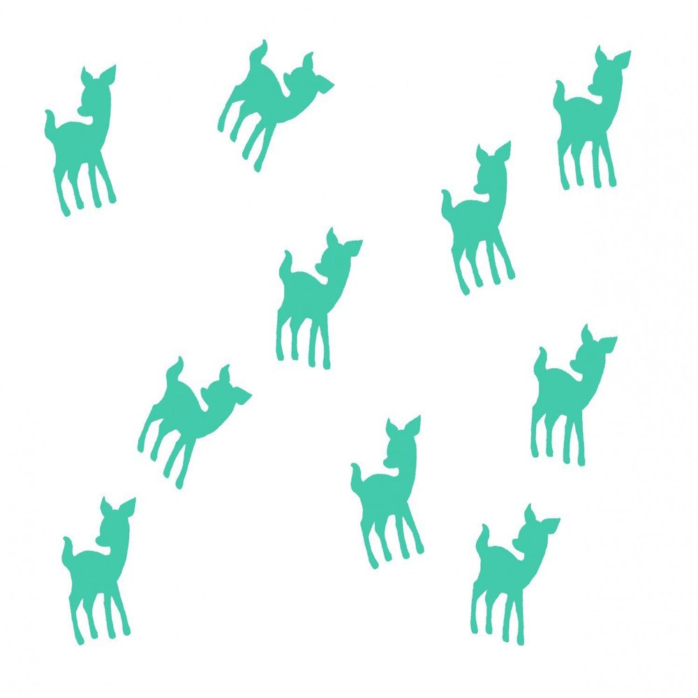 Miniblings 10x 22mm Smooth Turquoise Deer Iron-On Patches