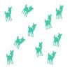 Miniblings 10x 22mm Smooth Turquoise Deer Iron-On Patches view 1