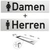 Türschilder24 Restroom Sign Set “Women + Men” – Solid Aluminum view 1
