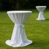 Hans-Textil-Shop Round Standing Table Cover, White, 70–75 cm, Cotton Linon view 1