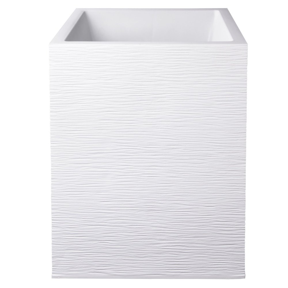 Ondis24 Vulkan 40 Planter Pot with Water Reservoir, Frost-Resistant (White Graphite)