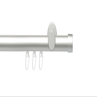 Liedeco Complete Curtain Rod Set, 20 mm Internal-Runner Profile, Aluminum, 240 cm