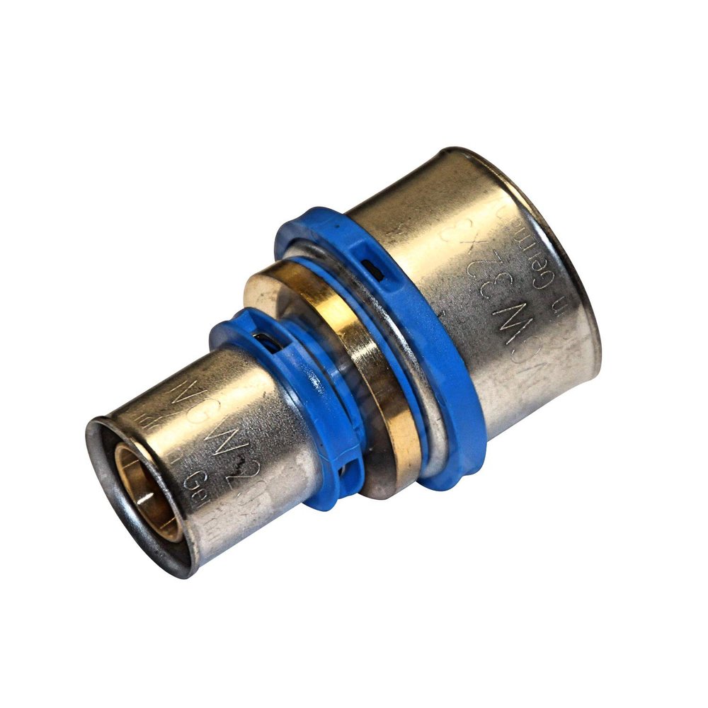 EasyPRESS DVGW Reducing Press-Fit Coupling for Multilayer Composite and PE-RT Pipe, TH Profile, 32 x 16 mm
