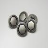 Set of 8 Small Flat Vintage Metal Buttons, Approx. 12 mm view 2
