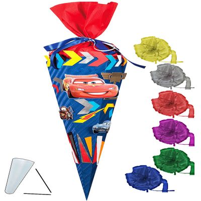Craft Kit for School Cone, Cars Lightning McQueen, 50 cm