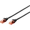 DIGITUS Cat 6 LAN Cable, 1 m, U/UTP Unshielded, CCA, Black view 1