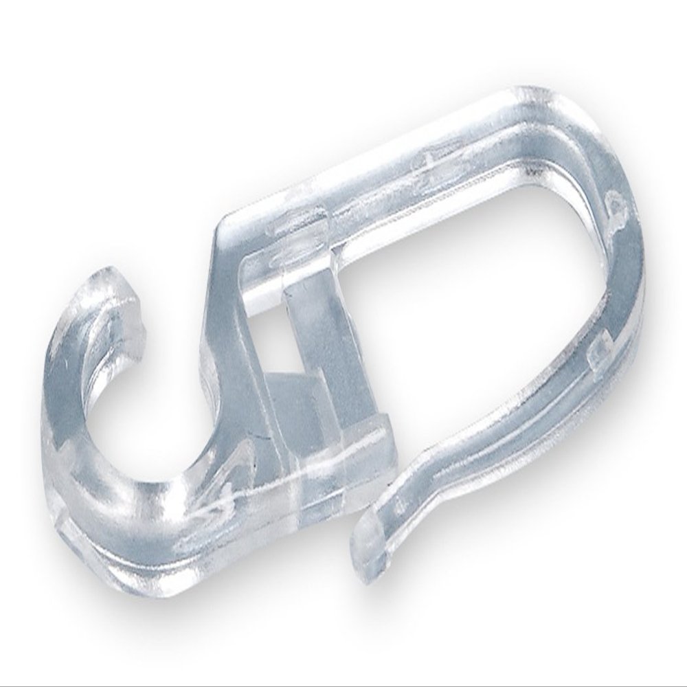 Haus und Deko Pleat Hooks, 10 mm, 10-Pack, Transparent, for Gather Tape Curtain #199