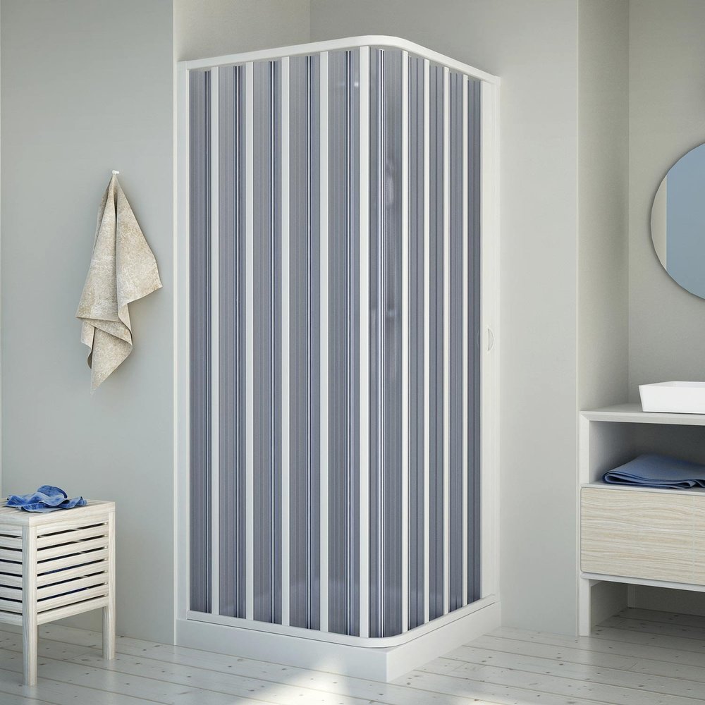 Forte PVC Shower Enclosure, 90 x 70 cm, H 185, Energy Side-Opening Model