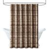 Madison Park Bellagio Shower Curtain, Transitional Bathroom Curtain, 183 x 183 cm, Taupe view 1