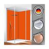 KERABAD Shower Wall Panel, 3 mm Aluminum Composite, 120 x 220 cm, Orange RAL 2009 view 2
