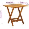 vidaXL Bistro Table 46x46x47 cm Solid Acacia Wood view 2