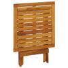 vidaXL Bistro Table 46x46x47 cm Solid Acacia Wood view 3
