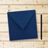 25 Square Envelopes, Dark Blue, 15.5 x 15.5 cm, No Window, Wet-Gummed, 110 gsm view 2