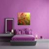 Stunning Poppy Meadow Canvas Wall Art, Colorful and Lively, 80 x 60 cm XXL view 3