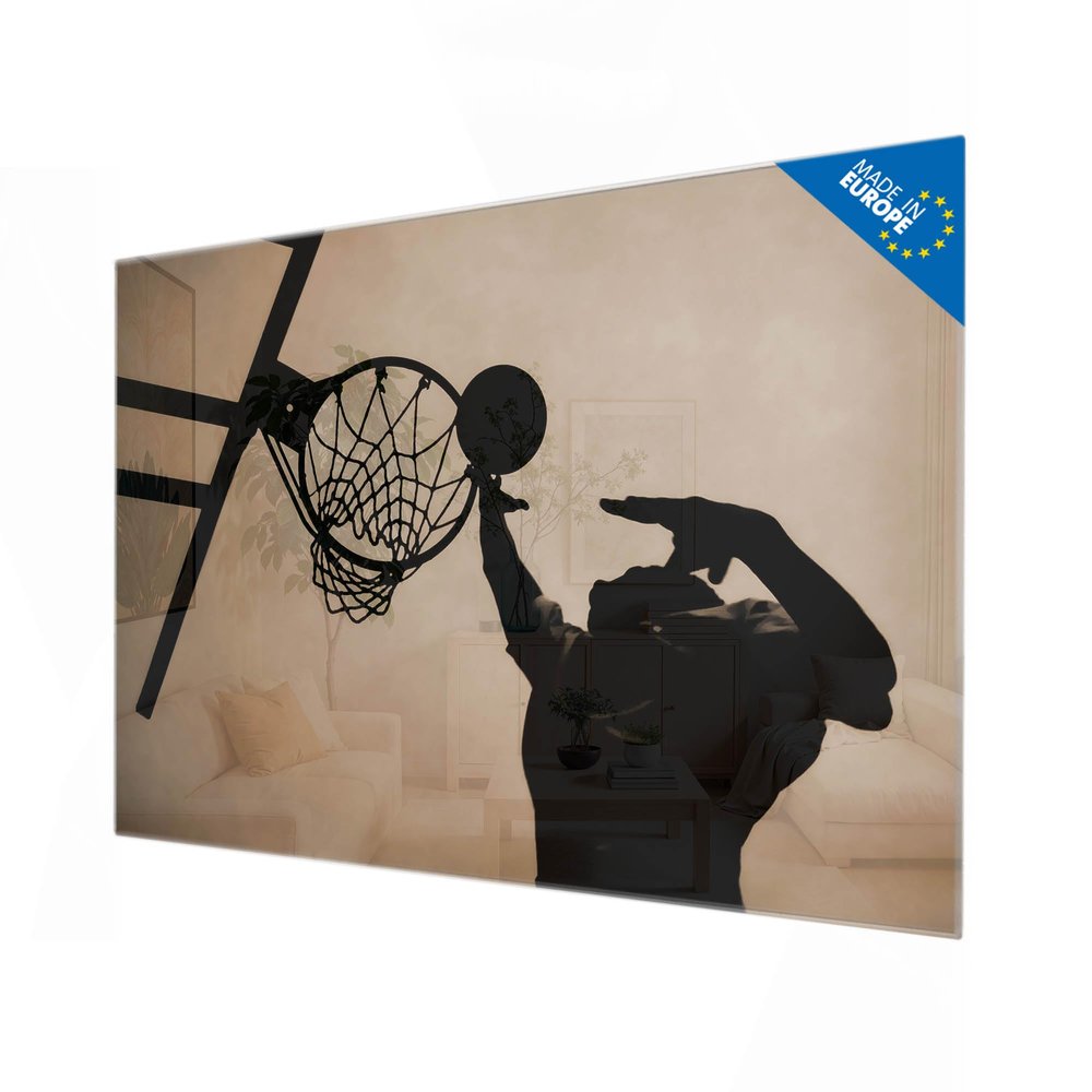 banjado Glass Magnetic Board, 60 x 40 cm, Writable, Camping Design