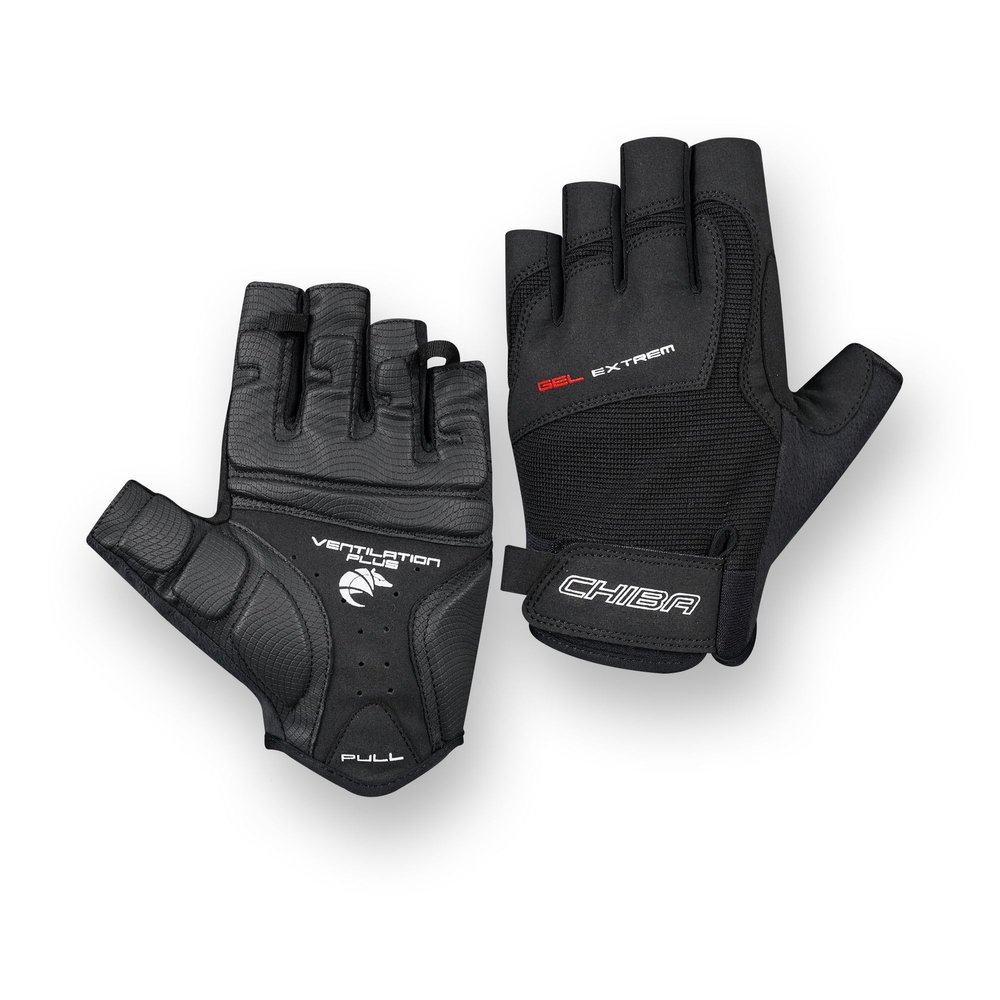 Chiba Adult Gel Extrem Gloves, Black, XL, 42166