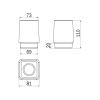 Inda R1510B001 Divo Toothbrush Holder, Transparent view 2