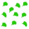 Miniblings 10-Pack Red Flock Hedgehog Iron-On Patches, 23 mm view 4