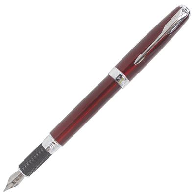 Abcsea Exquisite Metal-Reinforced Fountain Pen with Pen Case - Dark Red
