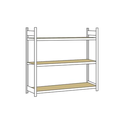 Certeo Schulte | Wide-Span Shelving | with Chipboard Shelf | Height 2000 mm | Span 2250 mm | Starter Bay | Depth 600 mm