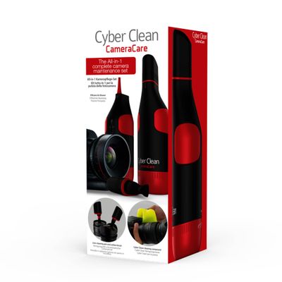 CYBER CLEAN CameraCare Cleaning Kit – All-in-One Camera Cleaning Set with Original Cyber Clean 110 g, Cleaning Pen, Brush and Air Blower