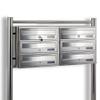 Bituxx Stainless Steel Freestanding Mailbox System, 6 Compartments view 2