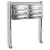 Bituxx Stainless Steel Freestanding Mailbox System, 6 Compartments view 3