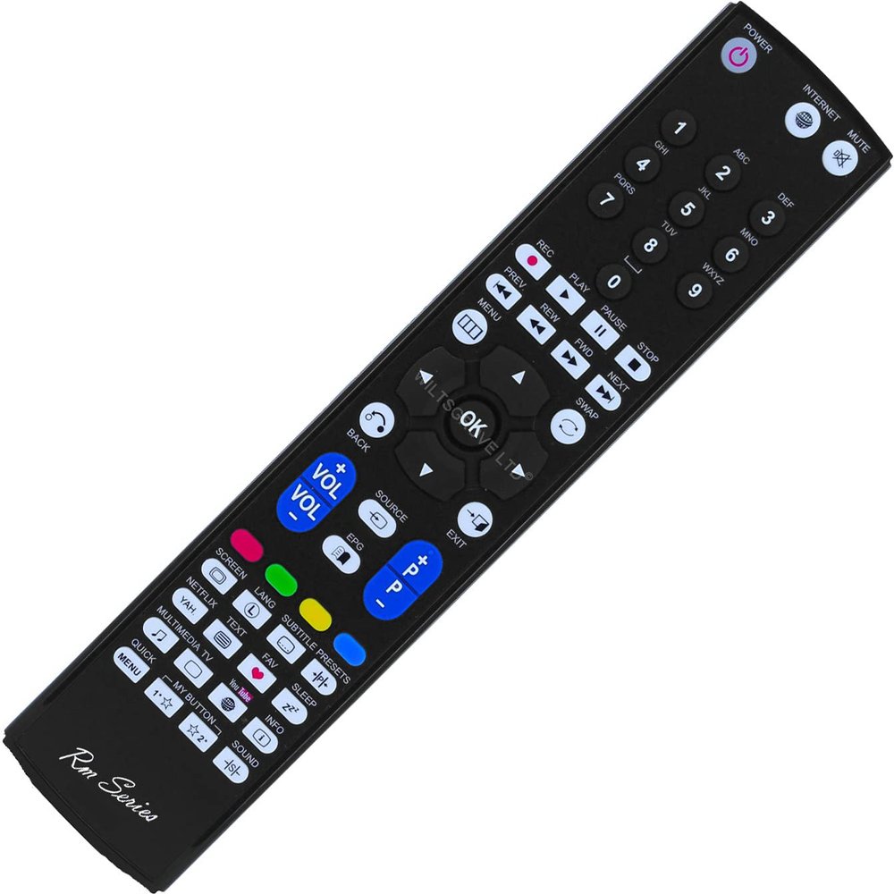 RM Series Remote Control Compatible with Sharp GA771WJSA LC32B20E LC-32B20E LC32B20S LC32D653E LC-32D653E LC32D65E LC-32D65E LC32DH65E LC-32DH65E LC32DH65S LC-32DH65S