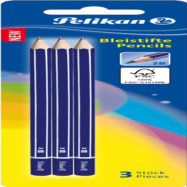Pelikan Pencils, 2B, 3-Pack Blister