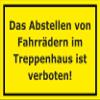 No Bicycles in Stairwell Sign, 45 x 30 cm, 3 mm Aluminum Composite view 1