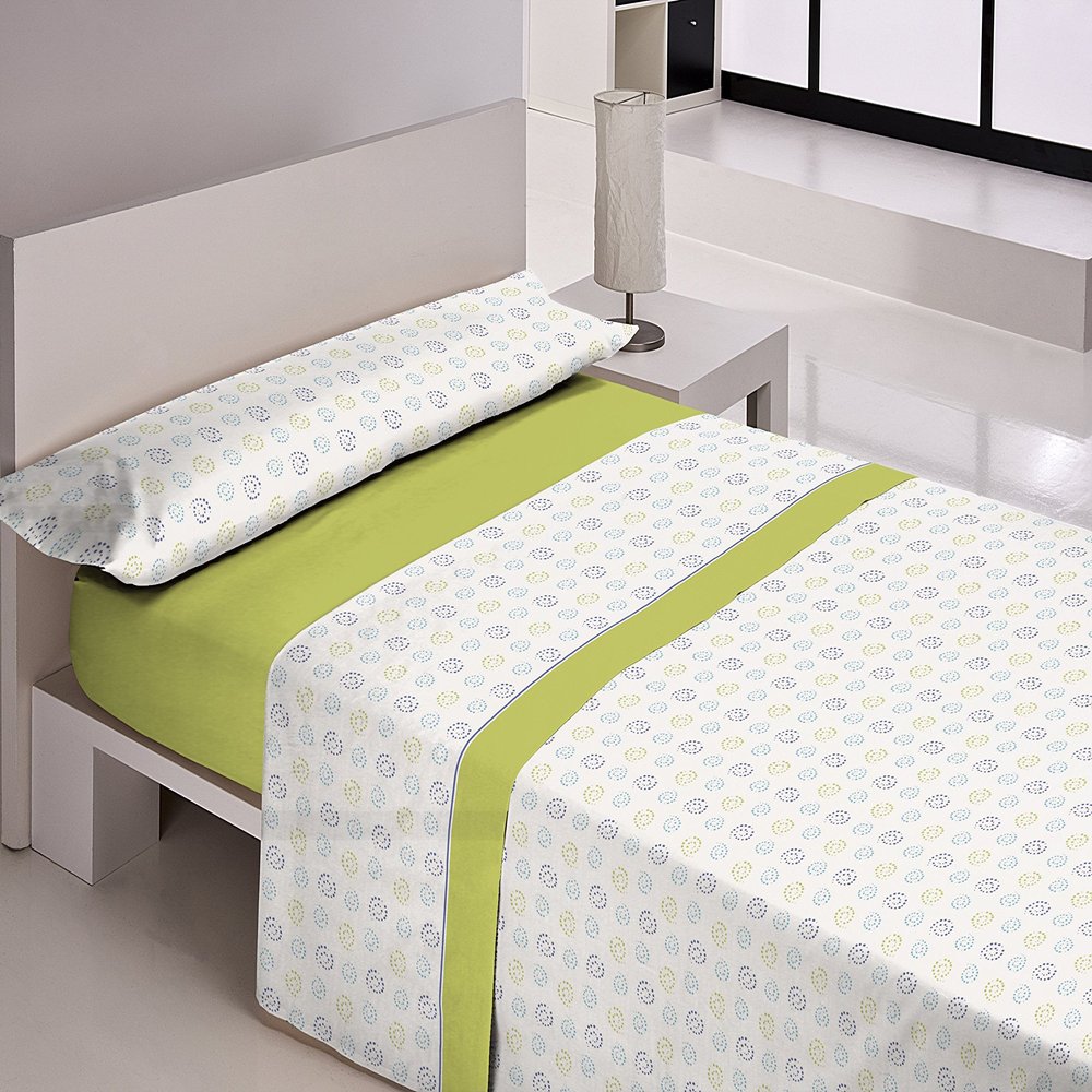 Gale Hayman Style Nina Bedding, 205 x 90 x 3 cm, Green