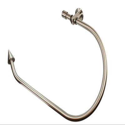 iso-design Stainless Steel Swivel Curtain Tiebacks, Rillenkegel Model, 1 Pair