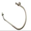 iso-design Stainless Steel Swivel Curtain Tiebacks, Rillenkegel Model, 1 Pair view 1