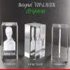 VIP-LASER 2D Engraved Glass Crystal Block, Landscape, XL, with Your Baby Photo, 80 x 50 x 50 mm view 2