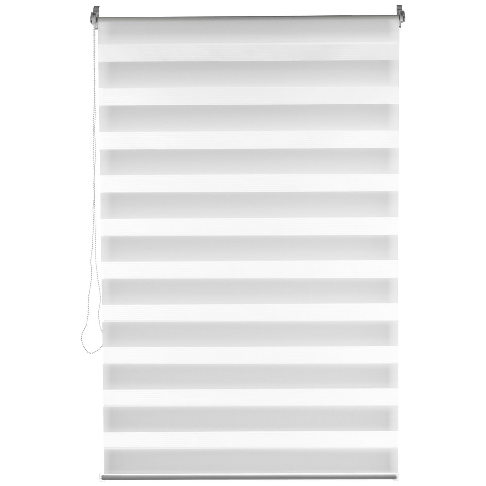 Levivo 331800000114 Double Roller Blind, Fabric, White, 95 x 150 x 2 cm