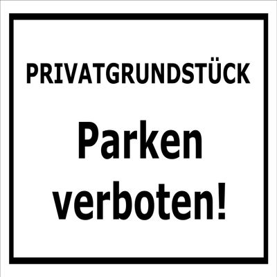 Melis-Folienwerkstatt Private Property – No Parking Sign, 30 × 20 cm, 3 mm Aluminum Composite, Pre-Drilled Holes, Multiple Sizes/Materials