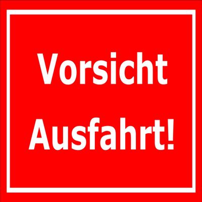 Melis-Folienwerkstatt Caution: Exit Sign, 15 x 10 cm, 3 mm Rigid Foam
