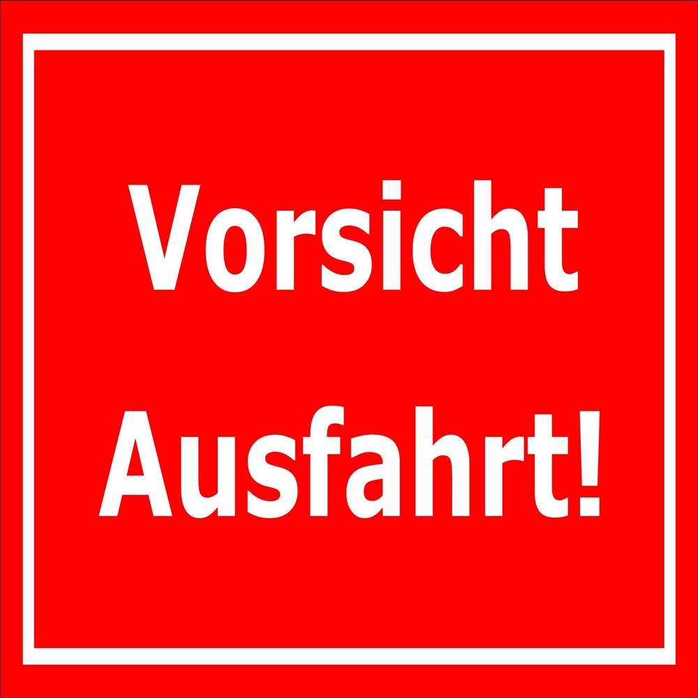 Melis-Folienwerkstatt Caution: Exit Sign, 15 x 10 cm, 3 mm Rigid Foam