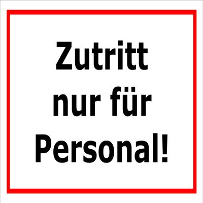 Melis-Folienwerkstatt Authorized Personnel Only Sign, 30 x 20 cm, 3 mm Aluminum Composite, Pre-Drilled Holes, Multiple Sizes/Materials