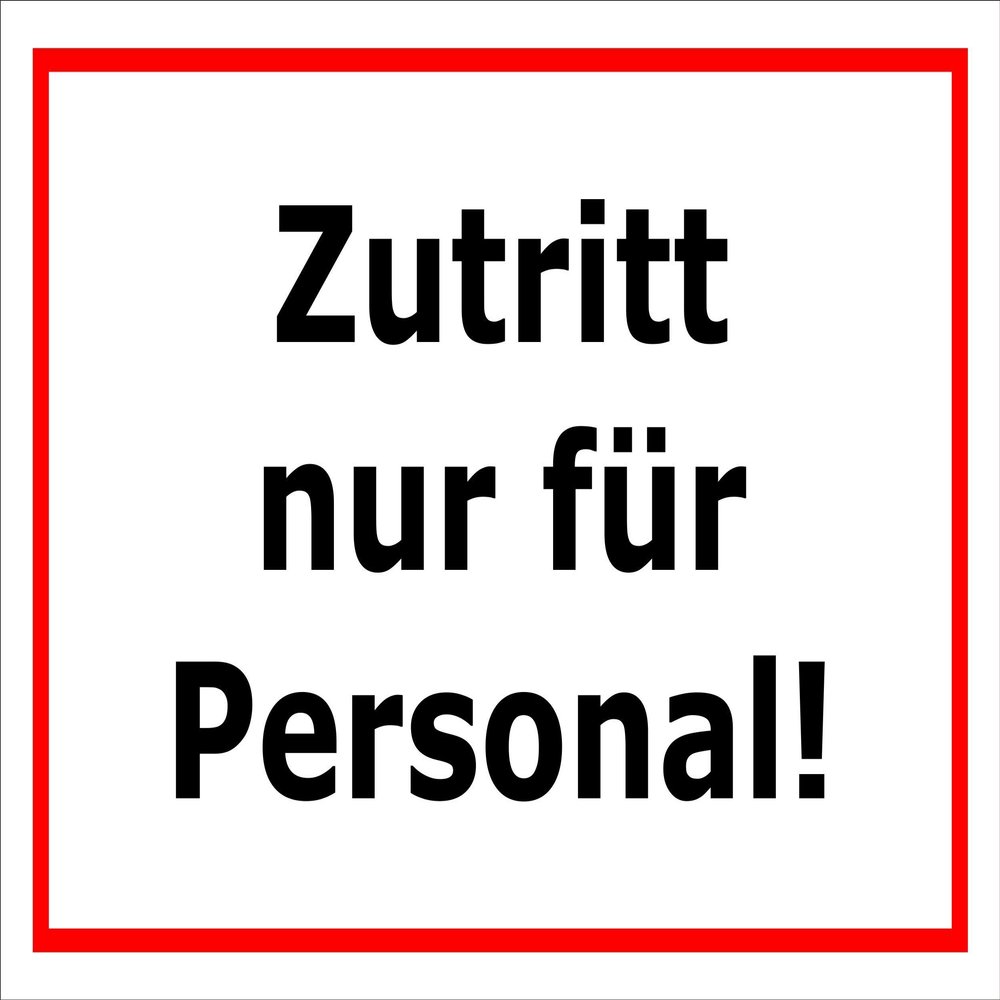 Melis-Folienwerkstatt Authorized Personnel Only Sign, 30 x 20 cm, 3 mm Aluminum Composite, Pre-Drilled Holes, Multiple Sizes/Materials