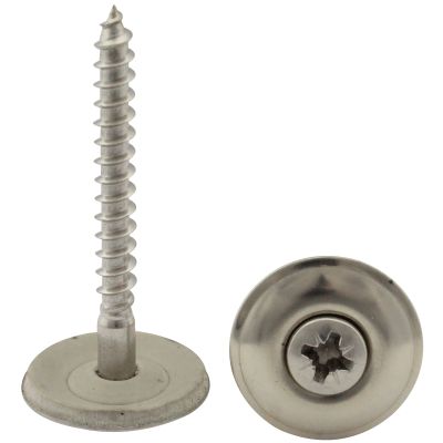 Roofing Screws with Sealing Washer (20 mm), 4.5 x 50 mm, 25-Pack, DIN 7995, PZ Drive, A2 Stainless Steel