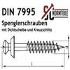 Roofing Screws with Sealing Washer (20 mm), 4.5 x 50 mm, 25-Pack, DIN 7995, PZ Drive, A2 Stainless Steel view 3