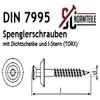 Roofing Screws with Sealing Washer (20 mm) - 4.5 x 65 mm - 50 pcs. - DIN 7995 - TX Drive - A2 Stainless Steel - SC7995 view 3
