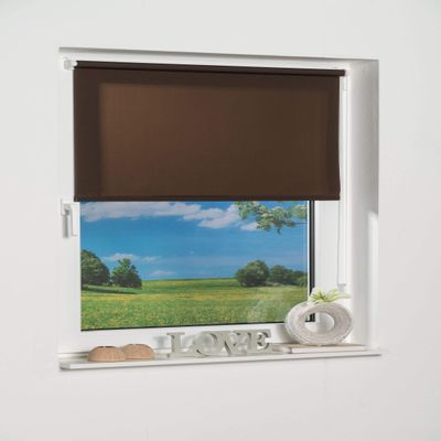K-home Clamp-Fix Mini Roller Shade, Chocolate, Daylight 90 x 150 cm (W x L)