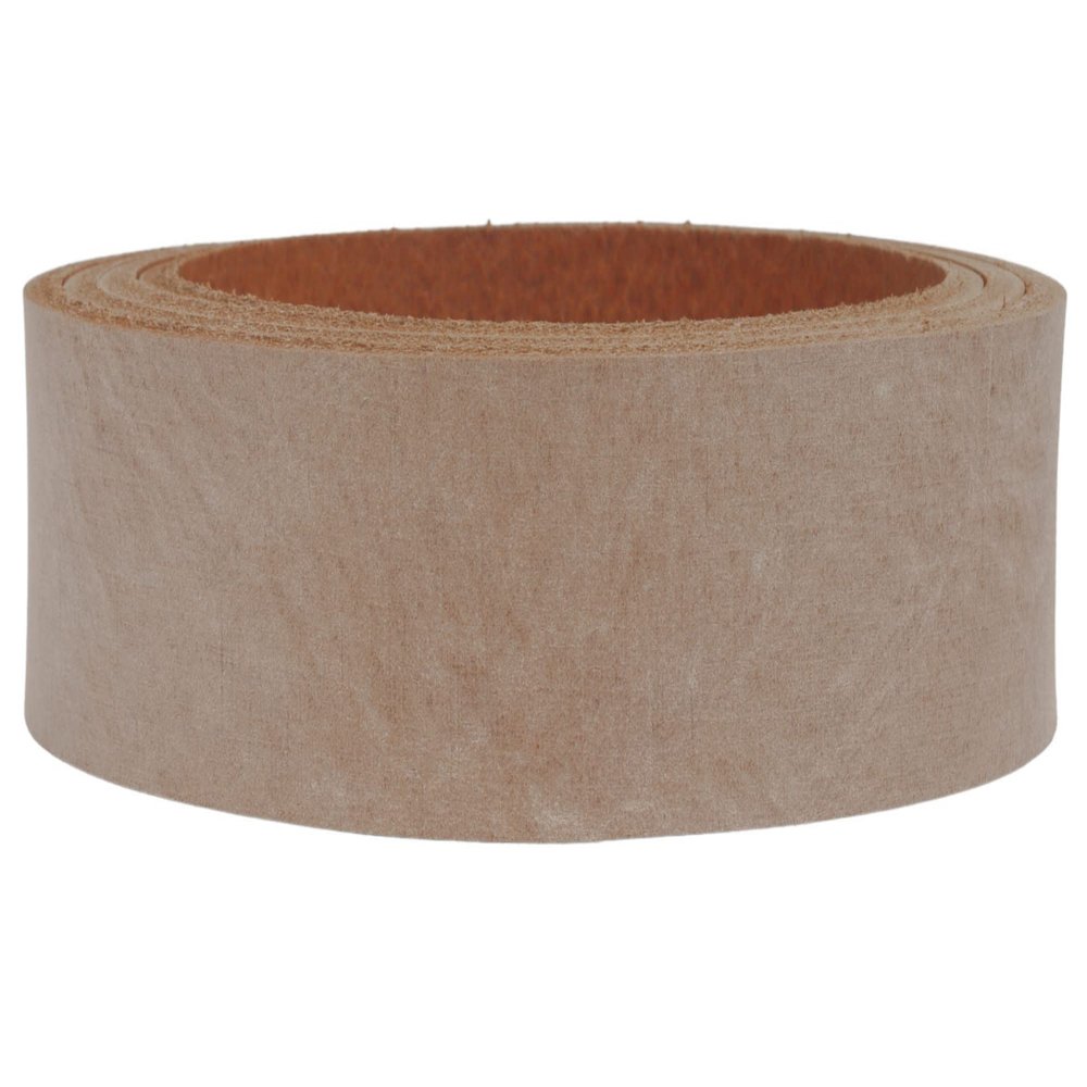Full-Grain Leather Strap Mexico, Soft Leather with Color Marble Effect, 3.3 mm Thick, Wood, 1.5 cm Wide