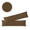 EXKLUSIV HEIMTEXTIL Jersey Pillowcase 2-Pack with Zipper, 40 x 145 cm, Chocolate Brown view 2