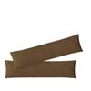 EXKLUSIV HEIMTEXTIL Jersey Pillowcase 2-Pack with Zipper, 40 x 145 cm, Chocolate Brown view 3